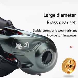 GUANGWEI 6.2:1 <span class=keywords><strong>moulinet</strong></span> de pêche en eau salée de bonne qualité, entièrement en métal, frein à grande vitesse, <span class=keywords><strong>moulinet</strong></span> de lancer d'appâts - Product Image 4