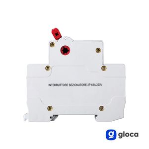 Interruptor de Corte de Carga Gloca 2P 63A 220V Montaje en Riel DIN 2 Módulos - Product Image 3