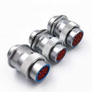 Conectores de Aleación de Aluminio D-Chi, Diámetro de Cable de 16-24, Inserción Macho y Hembra Roja para Maquinaria Médica, Industrial y Automotriz - Product Image 3