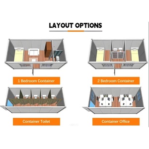 Bâtiment modulaire contemporain personnalisable, 3 chambres, 1 salle <span class=keywords><strong>de</strong></span> bain, cuisine, 20 pieds, 30 pieds, 40 pieds, pliable, supermarché, salon - Product Image 4