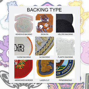 Obral tambalan bunga hati bordir penuh ramah lingkungan kustom menjahit Logo kustom & topi garmen warna - Product Image 3