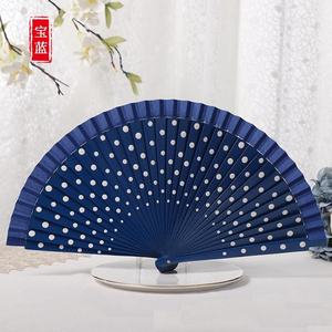 <span class=keywords><strong>Abanico</strong></span> de madera español al por mayor Color hueso <span class=keywords><strong>lunares</strong></span> <span class=keywords><strong>abanico</strong></span> de baile suave exquisito <span class=keywords><strong>abanico</strong></span> de mano de boda - Product Image 2