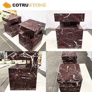 现代罗索莱万托边桌天然石材睡衣手工大理石茶几家居家具装饰 - Product Image 4