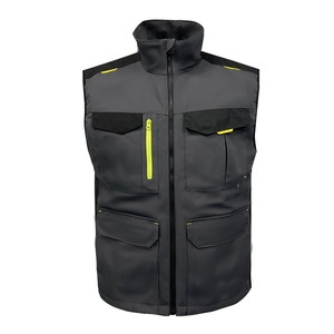 Wholesale Workwear Multi-pocket Vests <strong>Work</strong> Clothes Zipper Padded <strong>Body</strong> <strong>Warmer</strong> Plus Size Mens Waistcoat - Product Image 1