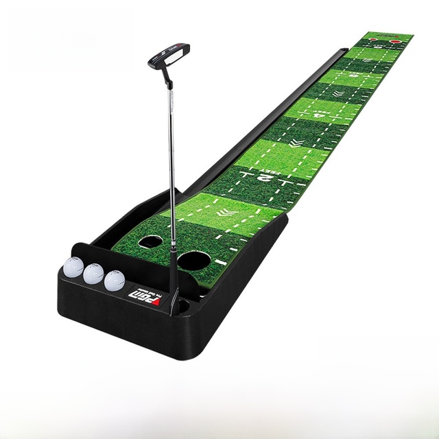 UltraSoft Velvet Putting Green Mat Indoor/Outdoor Golf Putter Training Aid Silicone Non-Slip Base 64x12x44cm for Home Office