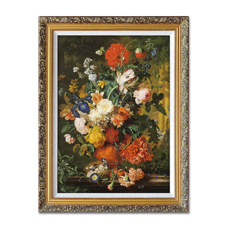 Chinese Wall Decoration High Quality Picture Classic Famous Reproduction Antique Realistic Still Life Oil Painting Flower Vase