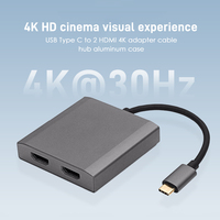 Adaptateur d'extension usbc multi-ports hub usb hdmi double moniteur station d'accueil pour ordinateur portable
