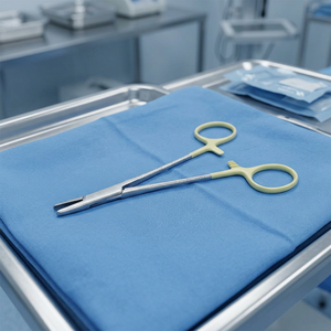 Pinza hemostática manual de acero inoxidable con portaagujas y torsionador de alambre Rubio TC, certificada CE Clase I - Product Image 3