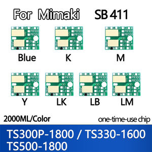 Puce d'encre 2000ML SB411 SB 411 pour TS300P-1800 Mimaki <span class=keywords><strong>TS330</strong></span>-<span class=keywords><strong>1600</strong></span> bouteille d'encre TS500-1800 puce jetable bleu K M Y LM LB LK - Product Image 2