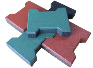 Azulejos de rompecabezas de goma EPDM de 160x200x18mm de grosor, adoquines de goma antideslizantes para exteriores, económicos para tamaños de entrada, 20mm, 25mm, 30mm, 40mm - Product Image 2