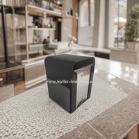 Distributeur de serviettes en fer blanc simple, bon marché avec porte-menu transparent