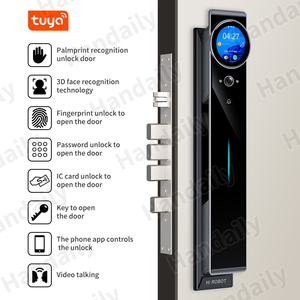 HanDaily 2025 <span class=keywords><strong>Nouvelle</strong></span> <span class=keywords><strong>Serrure</strong></span> de <span class=keywords><strong>Porte</strong></span> Intelligente IA avec NFC, Haut-parleur, Reconnaissance Faciale, Surveillance Vidéo, Interphone et Déverrouillage par Veine Palmaire Tuya - Product Image 2