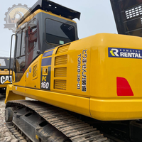 Excavatrice KOMATSU d'occasion PC160 PC130 PC200 PC220, matériel KOMATSU d'occasion pour la construction routière et les travaux de terrassement