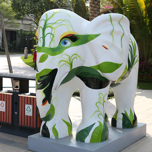 Estatua de <span class=keywords><strong>elefante</strong></span> grande de Arte <span class=keywords><strong>Africano</strong></span> K325, <span class=keywords><strong>elefante</strong></span> grande hecho a medida, envío gratis - Product Image 2