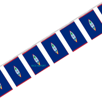 Guirlande de mini-drapeaux de la République Dominicaine pour la décoration de fêtes, salles de classe et événements sportifs