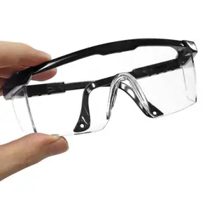 盒子定制标志安全透明眼镜会议EN166 & ANSI Z87.1防雾工作护眼眼镜