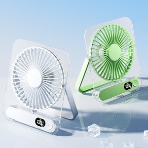 Portable Desk Fan With Digital Display Foldable Usb <b>Charging</b> <b>3</b>-6H Battery Life For Office And Home Use - Product Image 4