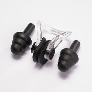 Ensemble de bouchons d'oreilles et pince-nez en silicone, matériel de natation et de plongée, pour enfants et adultes, étanches - Product Image 1