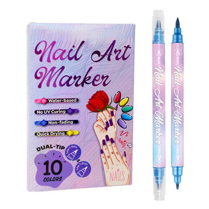 Juego de Marcadores Profesionales para Arte de Uñas 3D, Secado Rápido, Resistentes al Agua, Personalizables, 12 Colores Metálicos, Rotulador de Esmalte de Uñas de Doble Punta, Borrable - Product Image 1