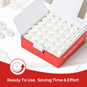 Phong Cách L trước vết thương bên ít hơn 75D/2 (60wt) trắng thêu bobbins (144 bobbins) - Product Image 2