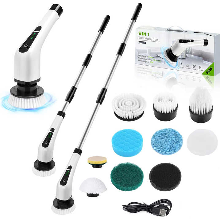 Wholesale Electric Cleaning Brush Bathroom Extension Handle Spin