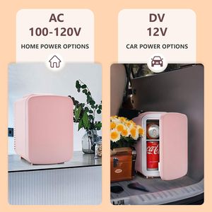 Mini nevera EUHOMY de 4L, enfriador y calentador portátil para cosméticos, bebidas, color rosa, refrigerador de belleza de escritorio. - Product Image 6