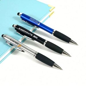 Cheap Led Light up Printing Logo Plastic Blue Writing Ballpoint Pen - Product Image 2