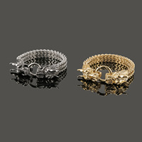 Bracelets et joncs Bracelet en or plaqué 18 carats Dragon chinois Fermoir en forme de dragon Bracelet en acier inoxydable