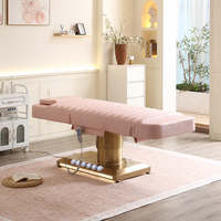 Lit de beauté électrique multifonctionnel avec hauteur réglable, chauffage et massage pour salon de beauté, spa, clinique médicale