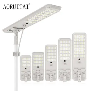 Aoruitai ไฟถนน LED พลังงานแสงอาทิตย์แบบบูรณาการ, ไฟถนนอลูมิเนียม40W 50W 60W 80W 120W 150W 200W กลางแจ้ง