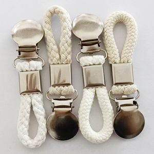 Crochets de torchon en coton tissé boucles Clips <span class=keywords><strong>pour</strong></span> <span class=keywords><strong>accrocher</strong></span> des chevilles de serviette de plage <span class=keywords><strong>pour</strong></span> salle de bain cuisine pinces de serviette de cuisine - Product Image 3