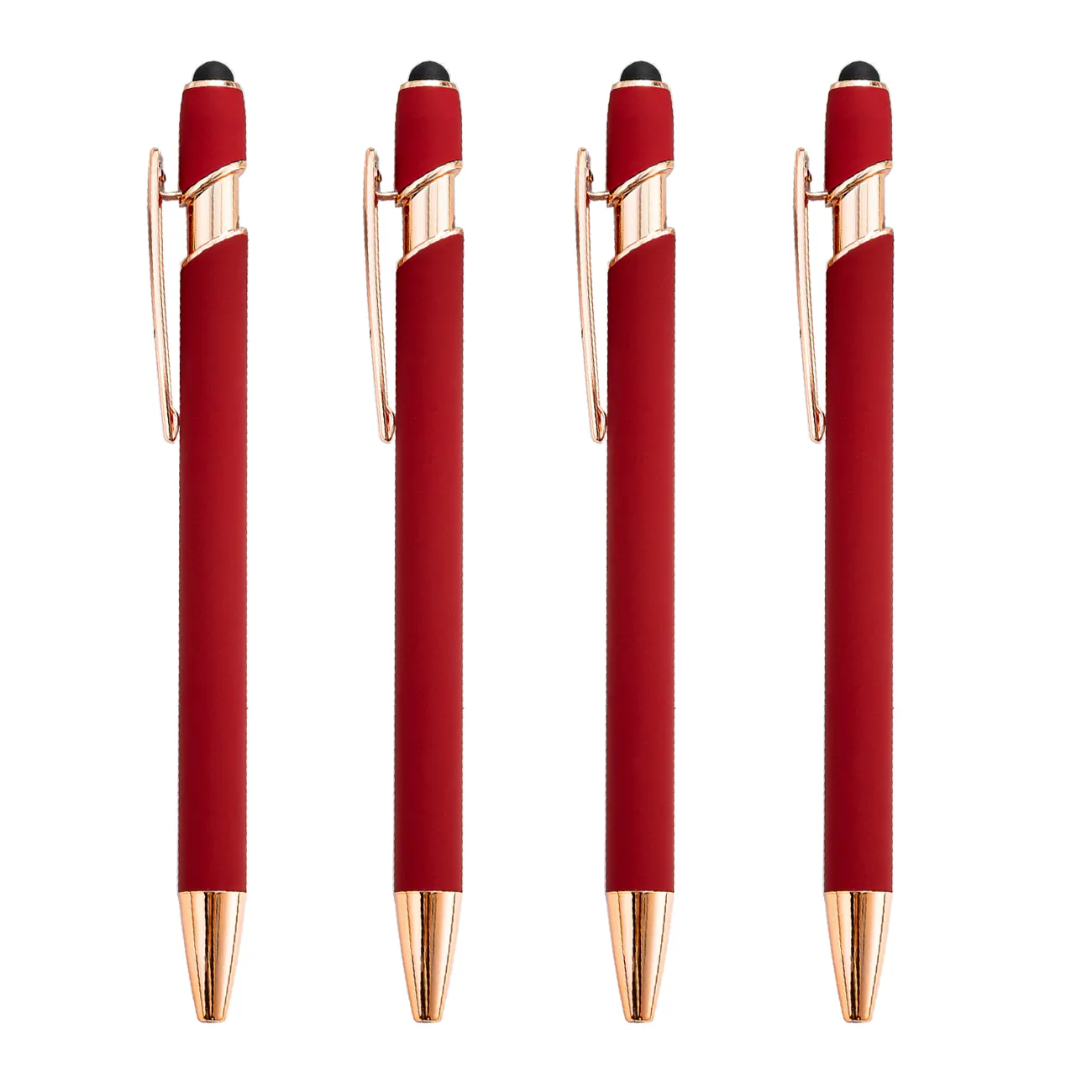 Touch Stylus Pen Touchscreen-Monitor Rot Roségold mit gutem Preis Aluminium für Iphone Metall OEM Kugelschreiber Normale Stifte