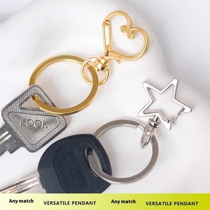 Wholesale Custom Keychains Spring Heart Shape Alloy Metal Snap Hook <strong>Key</strong> <strong>Rings</strong> Lobster Clasp Pendant Gift Jewelry <strong>Accessories</strong> - Product Image 4