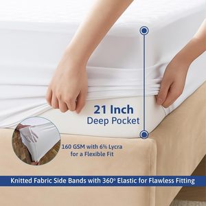 AOSEN Waterproof Breathable Soft Mattress Cover Quilted <strong>Bed</strong> Fitted <strong>Sheet</strong> With OEKO TEX Certificate - Product Image 5