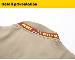 เสื้อเชิ้ตแขนสั้นสไตล์ซาฟารีสำหรับผู้ชาย ผ้าสแปนเด็กซ์/โพลีเอสเตอร์ น้ำหนักเบา แห้งเร็ว ไม่ยับ ระบายอากาศได้ดี แบบถัก - Product Image 6