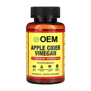 Aceto di sidro di mele capsule di vitamina D3 zinco 750mg di acido acetico gestione del peso immunitario supporto capsule vegane