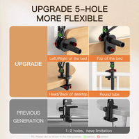 CT08 Karbon Çelik Tembel Stand Tablet Tutucu iPad Uyumlu 360 Derece Dönebilen Ayarlanabilir Esnek Uzun Telefon Tutucu 4.7-12.9 İnç
