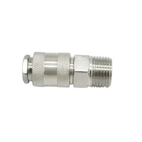 Adaptateur pneumatique rapide mâle EU-SM20 Ruichen, 1/2 1/4 BSP, style européen, raccords en acier nickelé argenté, vente chaude
