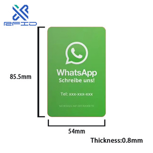 Mini tarjeta RFID NFC personalizada con código QR Tap Material de PVC impermeable Revisió<span class=keywords><strong>n</strong></span> comercial Ins <span class=keywords><strong>Facebook</strong></span> TikTok Google Frecuencia de 13,56 MHz - Product Image 3