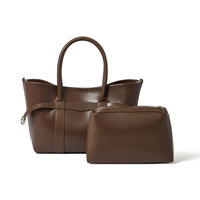 Tas Wanita Kulit Asli Buatan Tangan Model Niche dengan Tali Pinggang, Tekstur Nappa, Bisa Digunakan Sebagai Tas Selempang, Tas Bahu, dan Tas Ibu