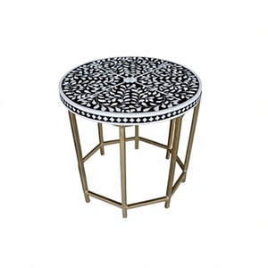 Trending 2026 Style Bone Inlay Side Table <b>Stool</b> <b>Ottoman</b> Double Feature High Grade Handmade Eco-friendly Modern Bedroom School - Product Image 1