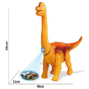 2023ใหม่ไฟฟ้า Brachiosaurus ของเล่นรุ่นสำหรับเด็กเสียงแสงไดโนเสาร์เด็กวางไข่และฉาย