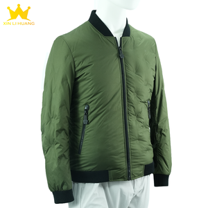 Blouson bomber <span class=keywords><strong>matelassé</strong></span> pour homme, col montant, fermeture éclair, <span class=keywords><strong>vert</strong></span>, chaud, décontracté, rembourré pour l'hiver - Product Image 3