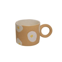 Tasse en céramique irrégulière peinte à la main, chope coréenne, gobelet à eau, lait, pour petit déjeuner, idée cadeaux, 1 pièce