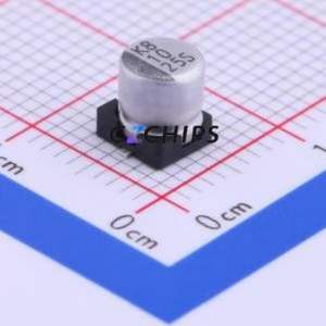 Condensador Electrolítico de Aluminio SMD VES100M1ETR-0505, D5xL5.3mm 10uF 20% 25V 5mm - Product Image 1