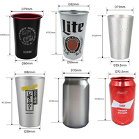 Taza de aluminio para bebidas frías y cerveza, taza Retro Vintage de varios colores, anodizada, para fiestas al aire libre