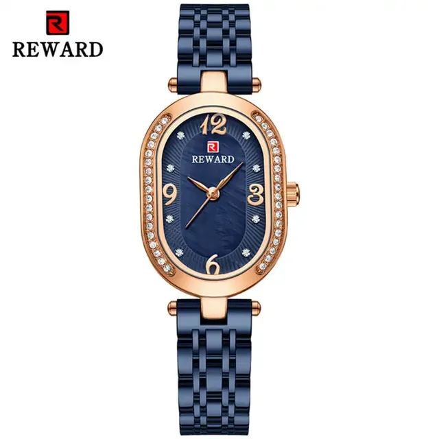 REWARD 21058L 21058 New Ladies Wristwatch Fashion Luxury Women Stainless Steel Strap Quartz Wrist Watch for Girl Friends Gift