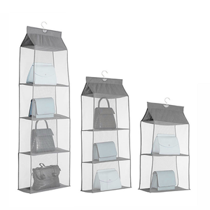 Organisateur de sacs à main pliable et universel à suspendre pour placard, avec 2/3/4 poches, vente en gros - Product Image 1