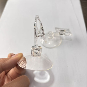 Support publicitaire <span class=keywords><strong>à</strong></span> ventouse de 45 mm pour cartes de visite, avec pinces transparentes pour réfrigérateur, douche, aquarium - Product Image 2