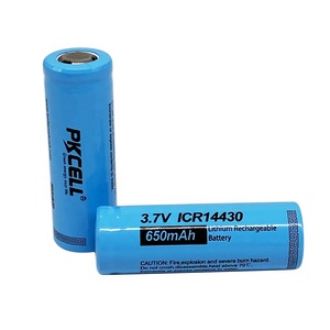 Baterai Li-ion Silinder 3.7v 14430 Baterai Isi Ulang 650mAh 3.7v 14430 untuk Perangkat Kesehatan dan Rumah Tangga - Product Image 1